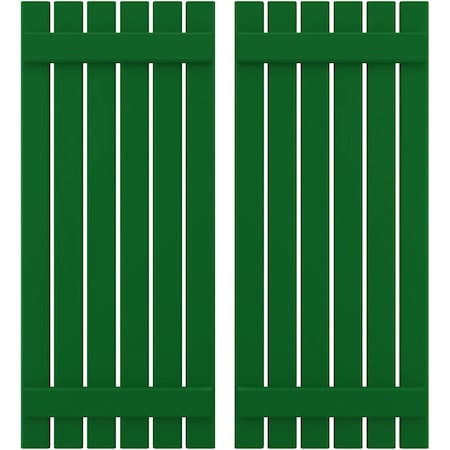 Americraft 6-Board (2 Batten) Exterior Real Wood Spaced Board-n-Batten Shutters, ARW101SB623X82HGH